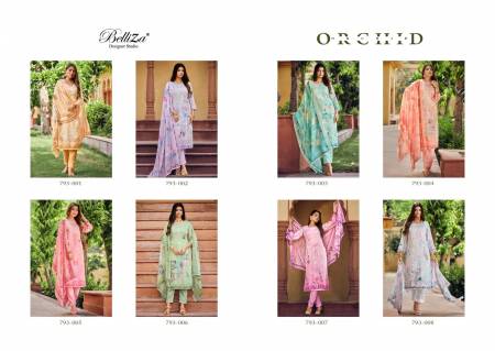 Orchid 793 By Belliza Cotton Dress Materials Catalog